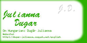 julianna dugar business card